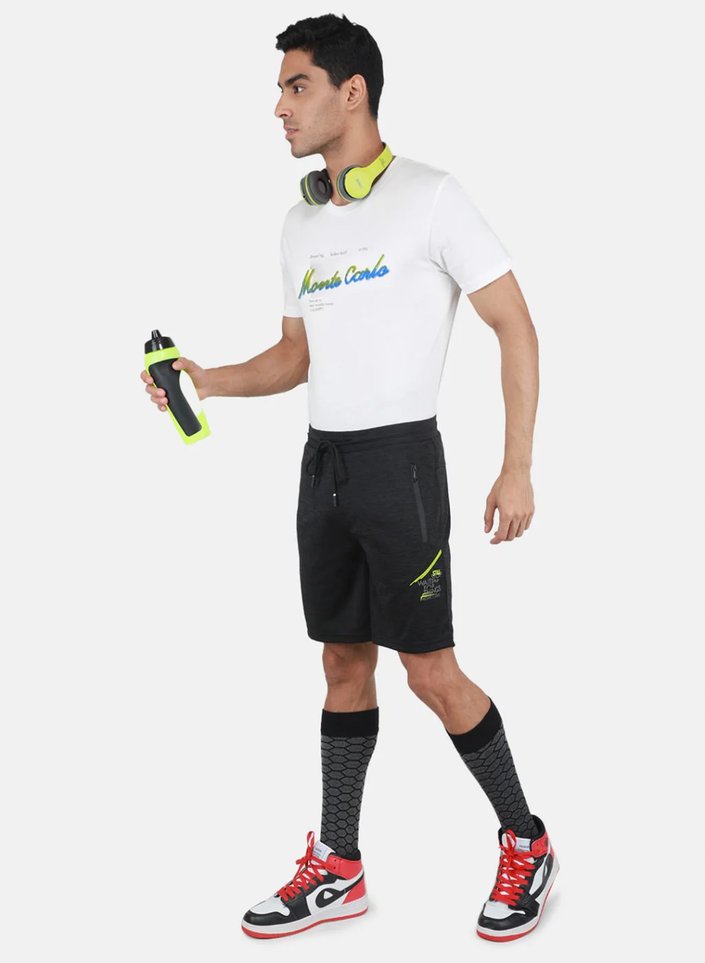 Men Black Solid Bermuda - Image 4