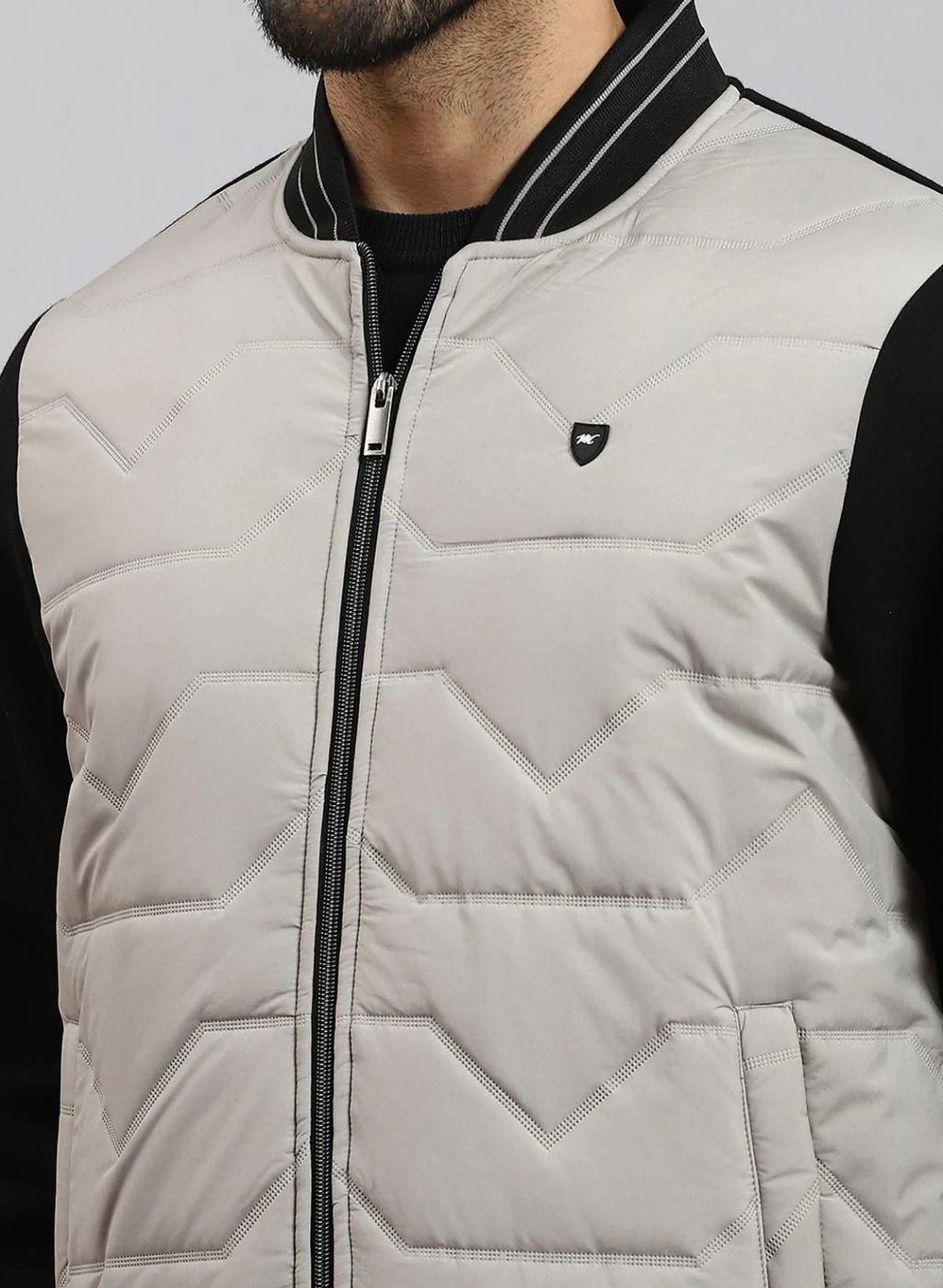 Men Black Solid Cotton Blend Jacket - Image 6