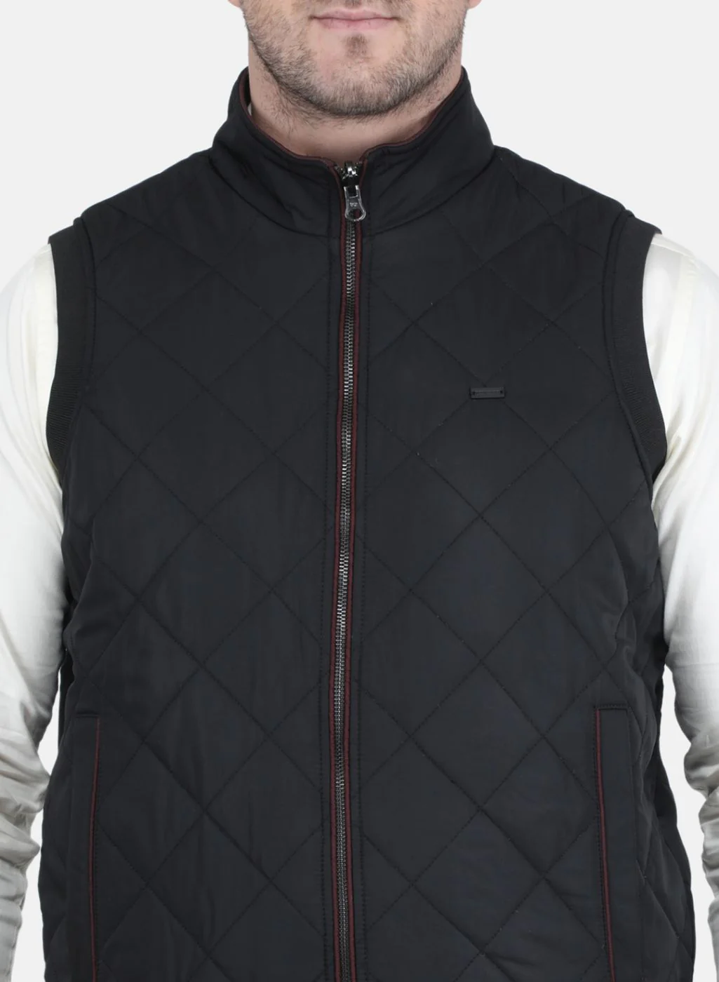 Men Black Solid Jacket - Image 5