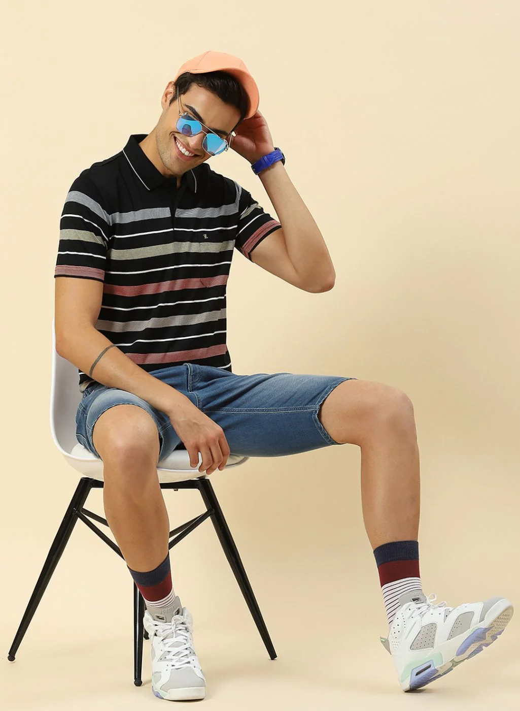 Men Black Stripe Shirt - Image 5