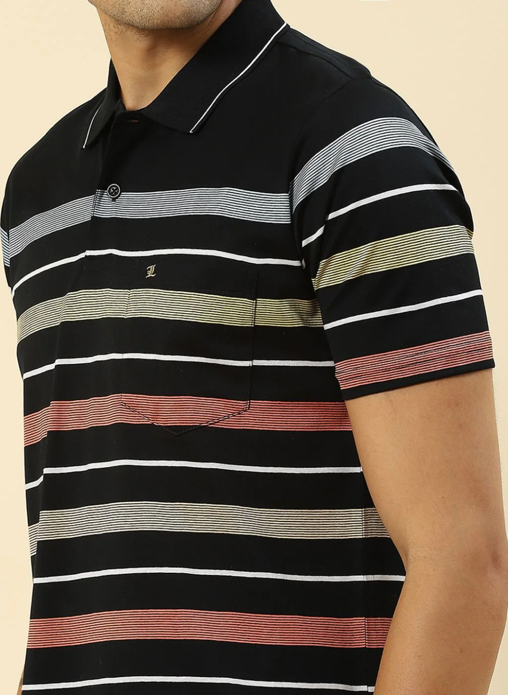 Men Black Stripe Shirt - Image 6