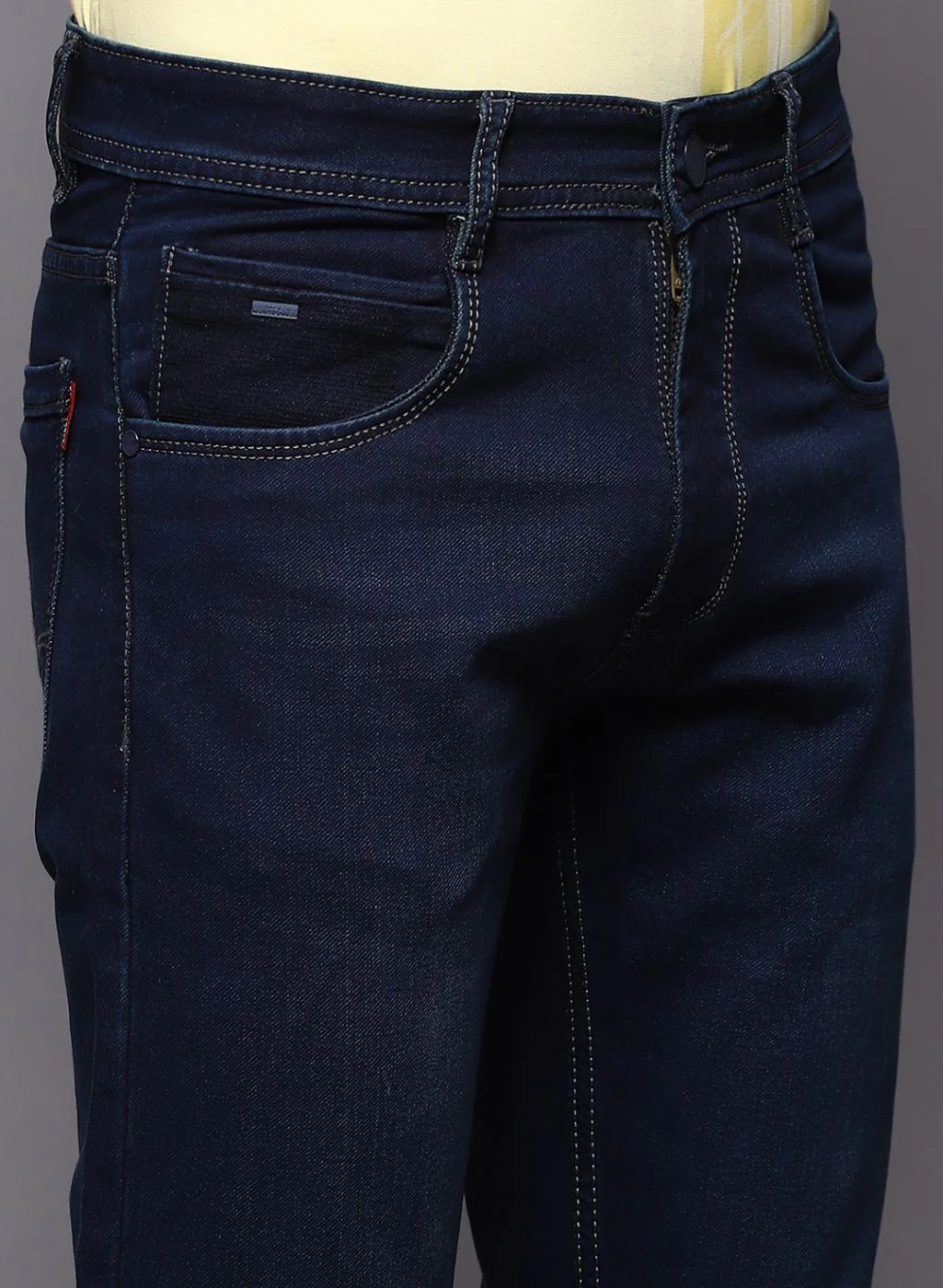 Men Blue NArrow Fit Denim - Image 6