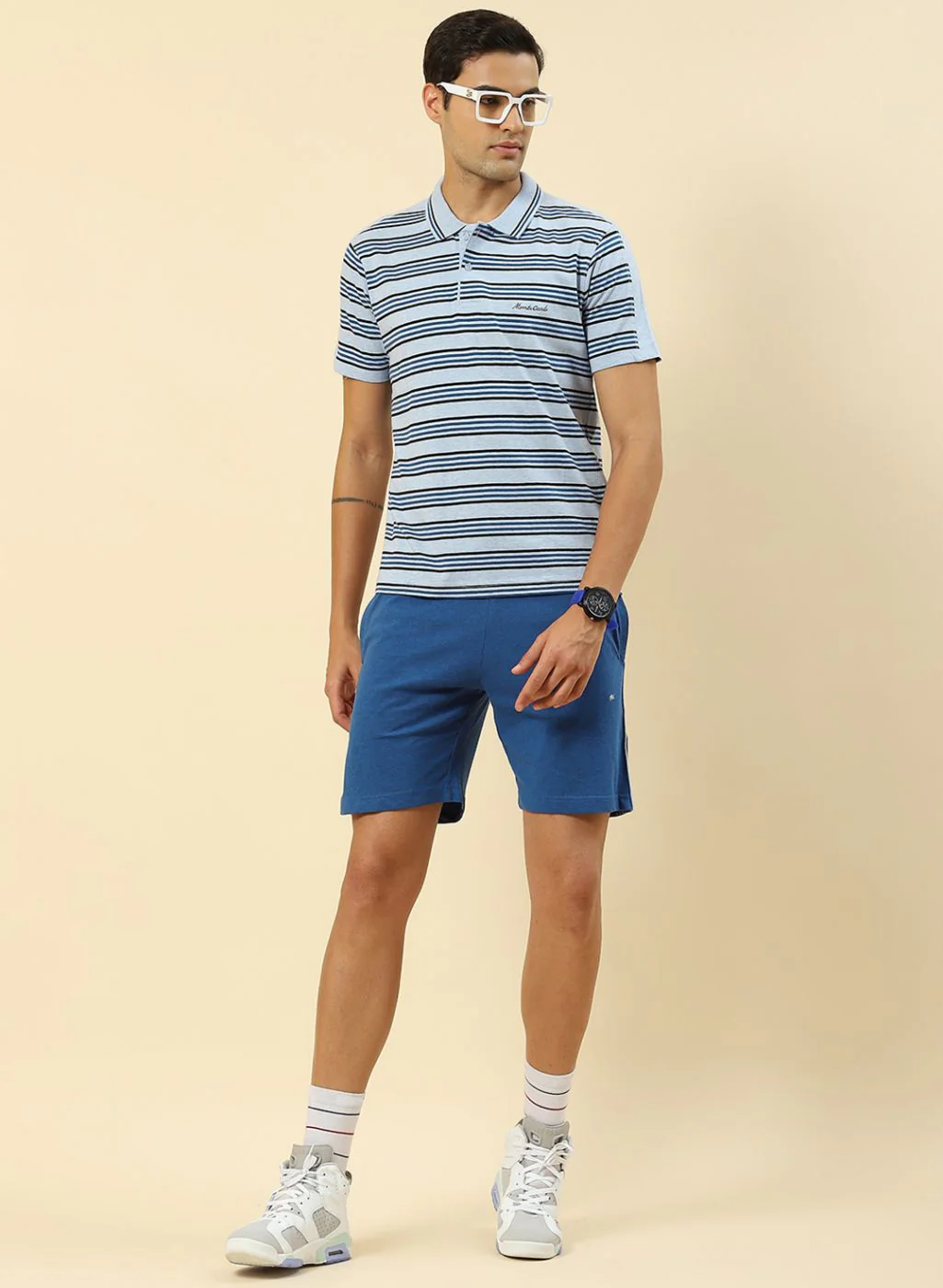 Men Blue Printed Combo Set - Image 2