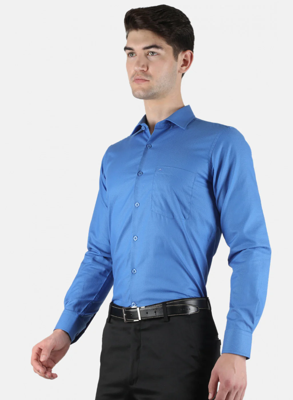 Men Blue Printed Shirt - Image 2