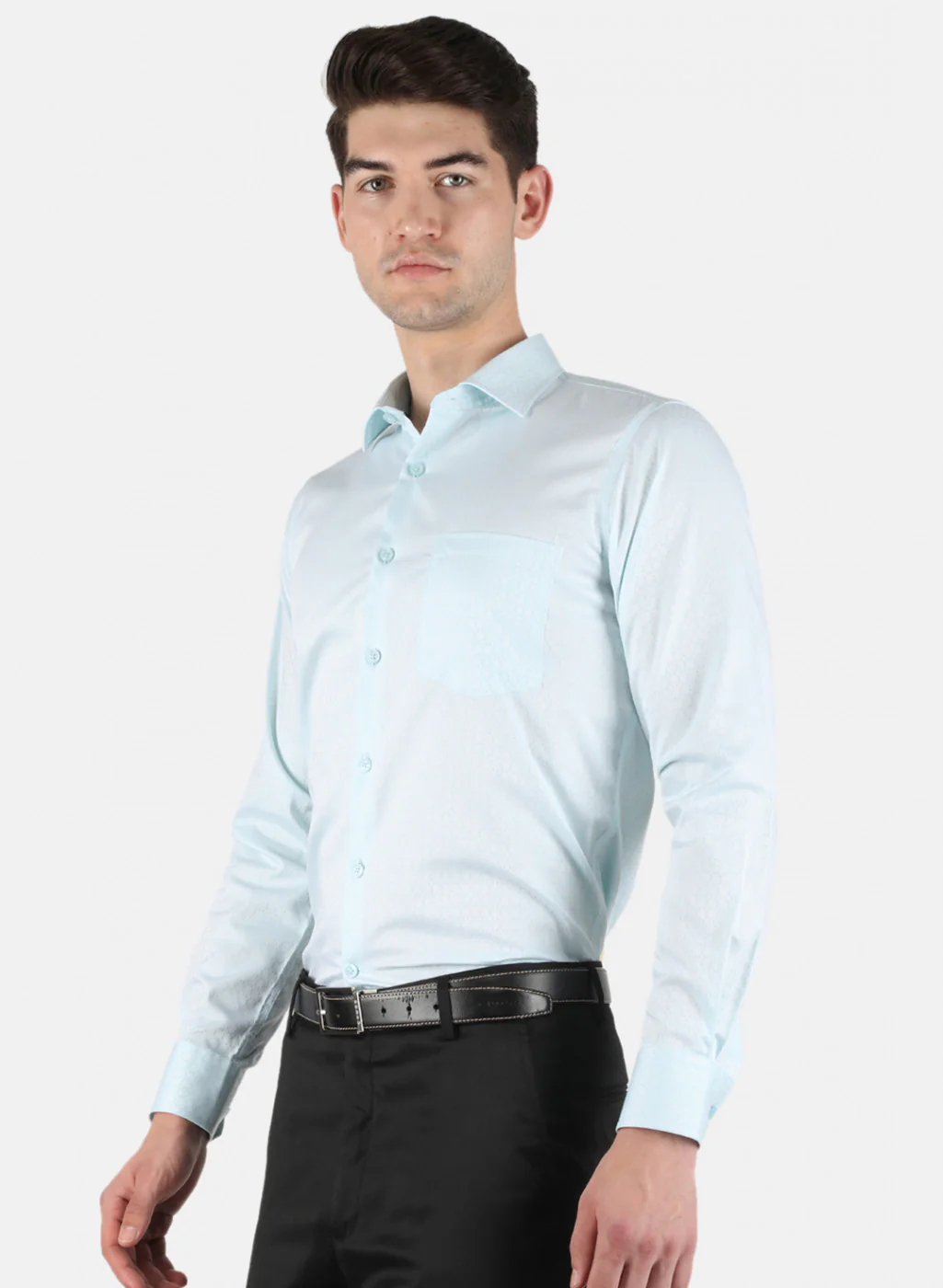 Men Blue Printed Shirt - Image 2