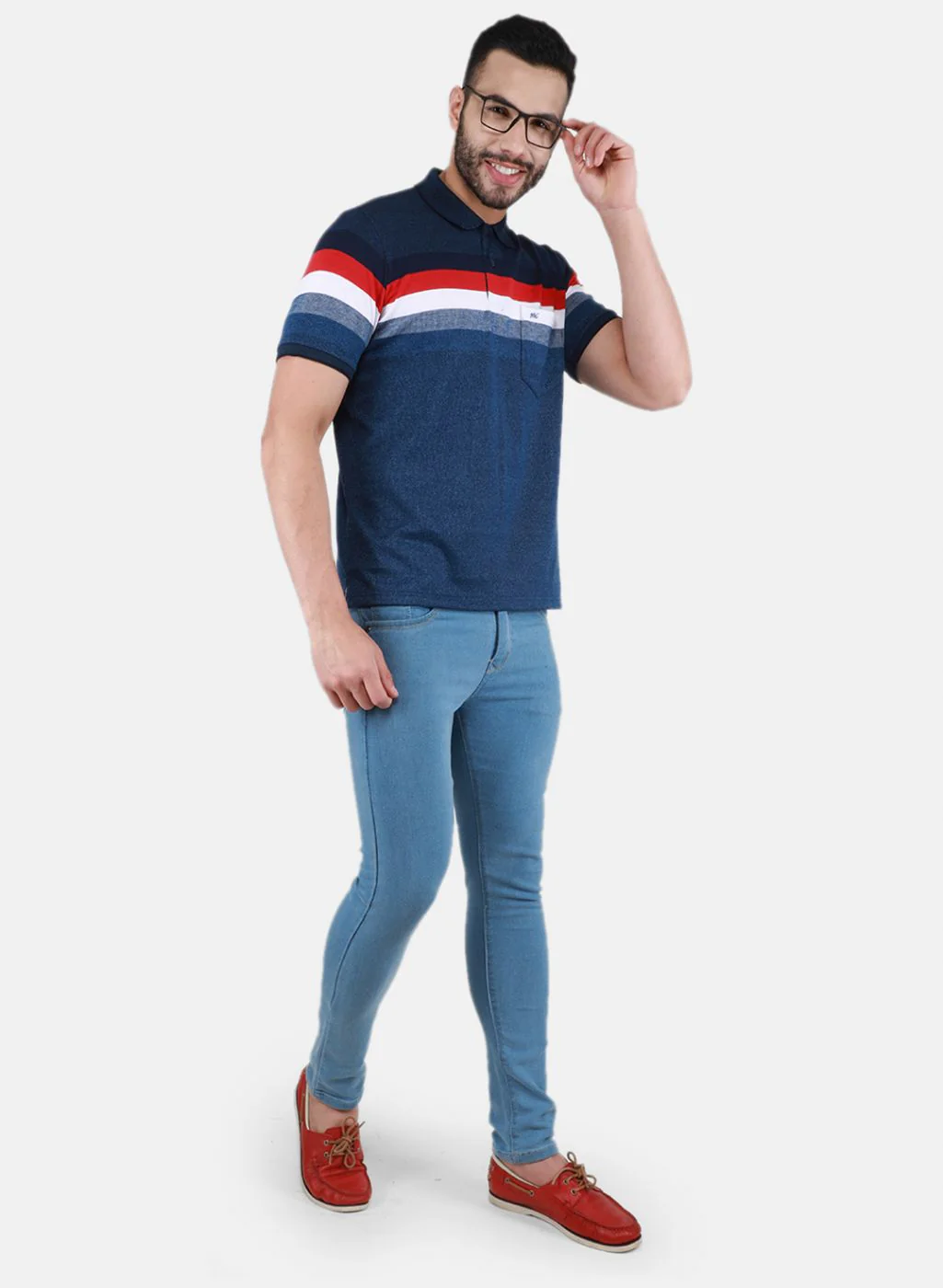 Men Blue Printed T-Shirt - Image 4