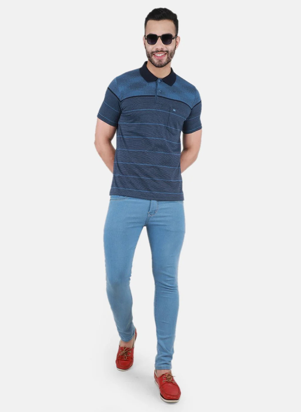 Men Blue Printed T-Shirt - Image 4