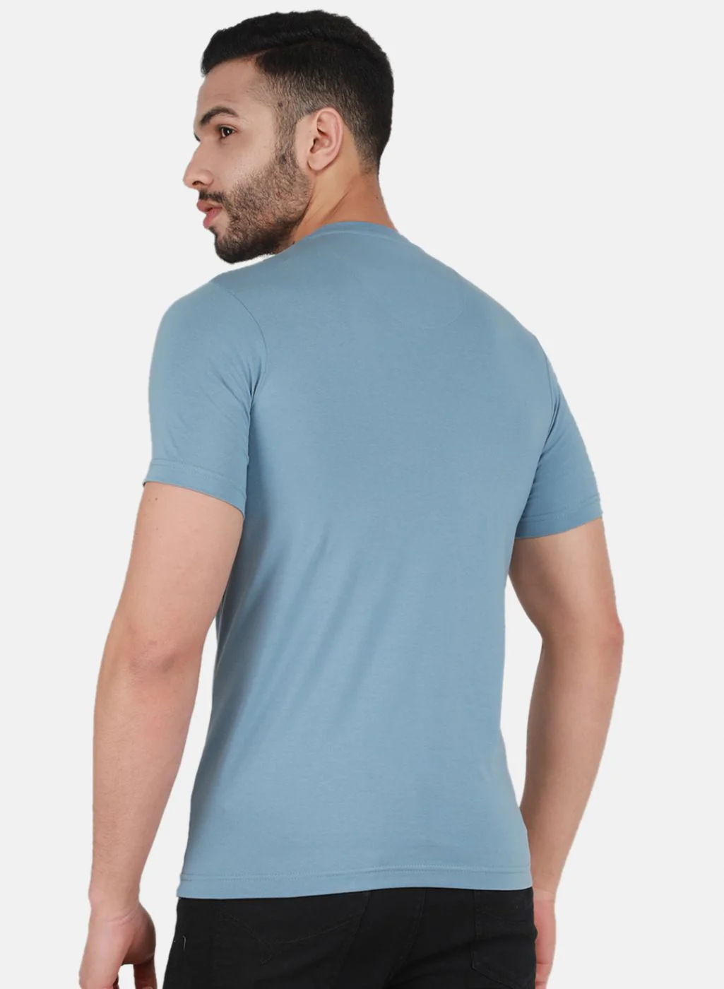 Men Blue Printed T-Shirt - Image 3