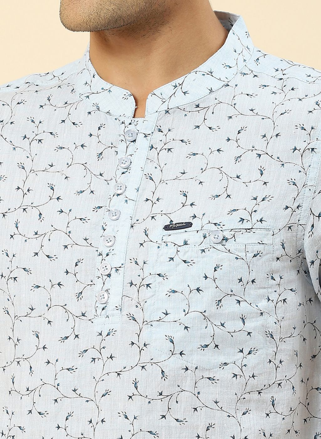 Men Blue Printed T-Shirt - Image 6