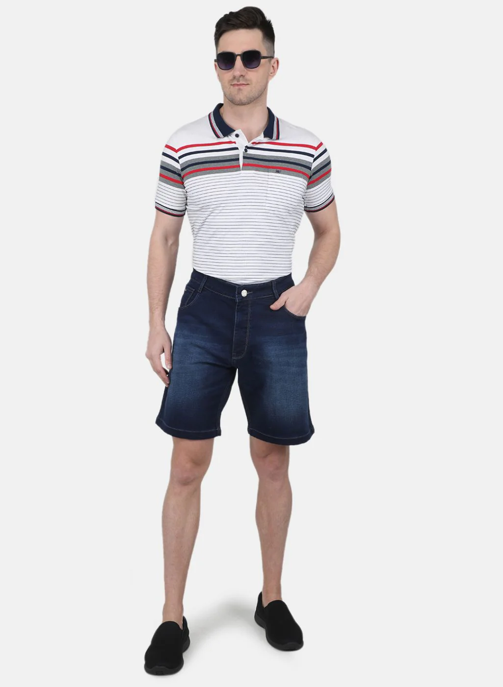 Men Blue Solid Short - Image 4