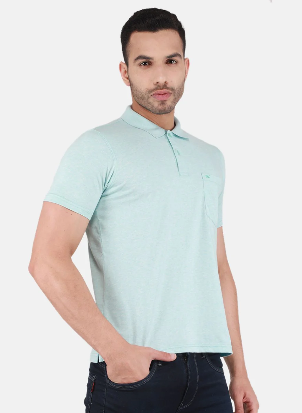 Men Blue Solid T-Shirt - Image 6
