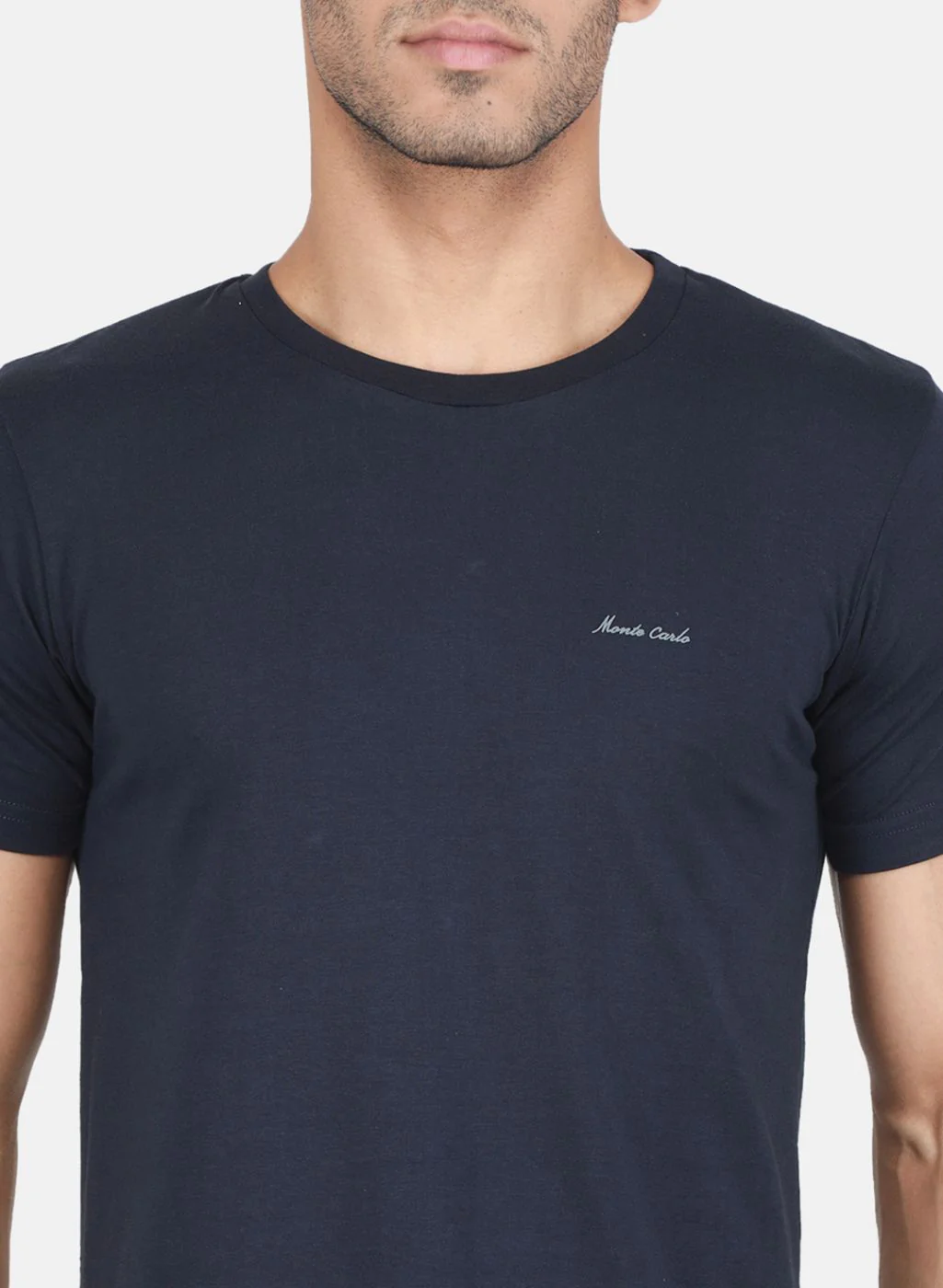Men Blue Solid T-Shirt - Image 5