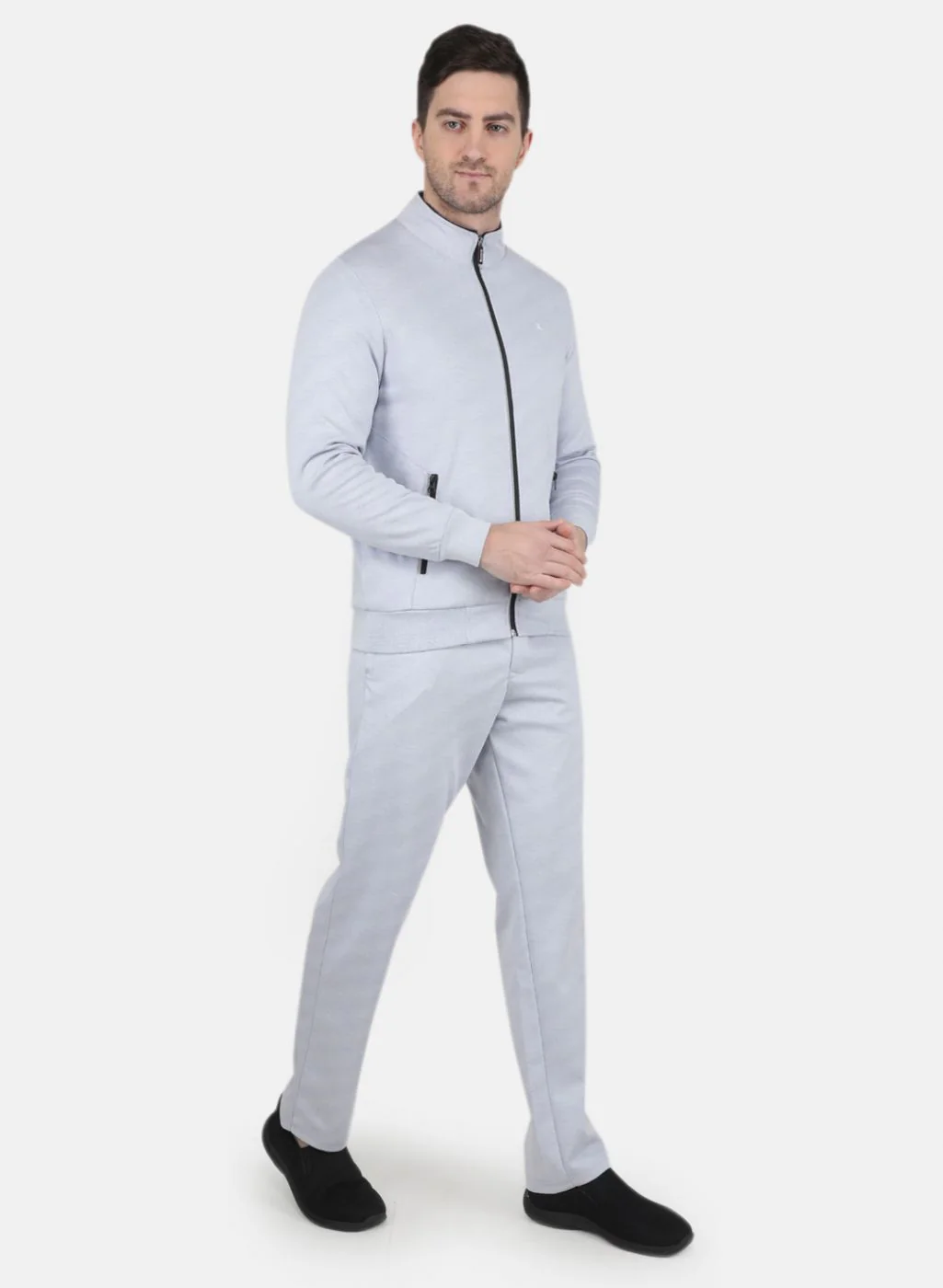 Men Blue Solid Tracksuit - Image 7
