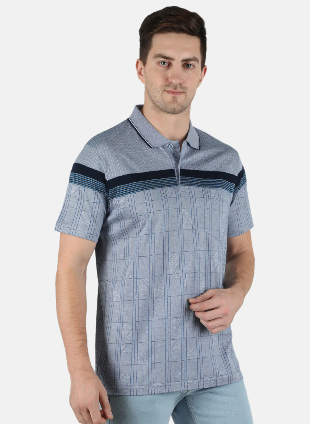Men Blue Stripe T-Shirt - Image 6