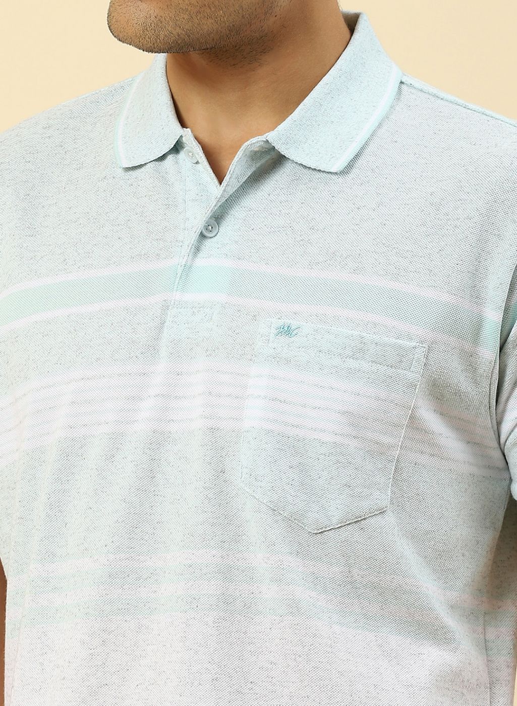 Men Blue Stripe T-Shirt - Image 6