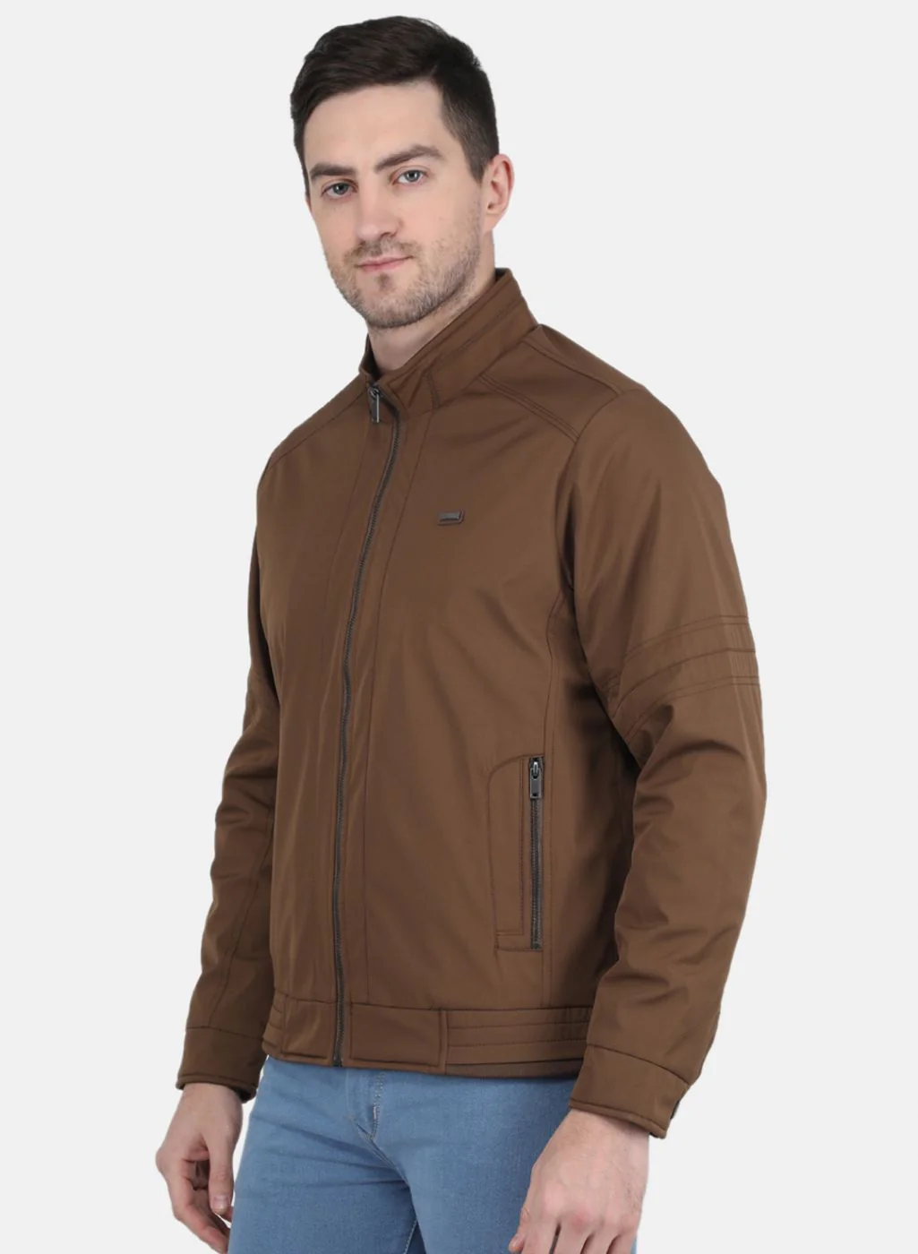 Men Brown Printed Jacket - Image 3