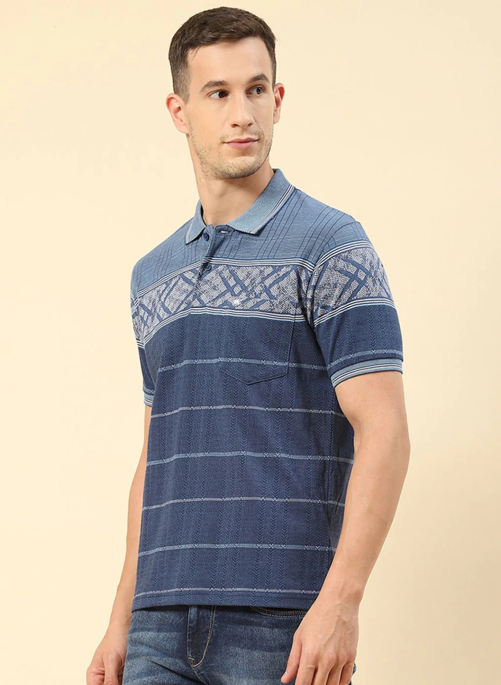 Men Denim Printed T-Shirt - Image 3