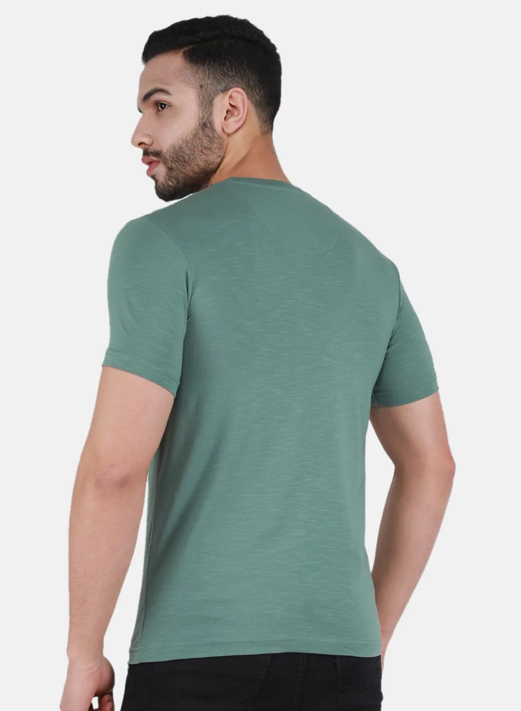 Men Green Printed T-Shirt - Image 3