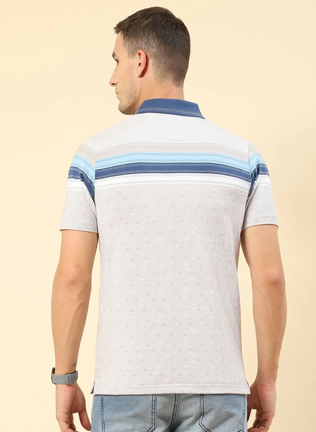 Men Grey Printed T-Shirt - Image 4
