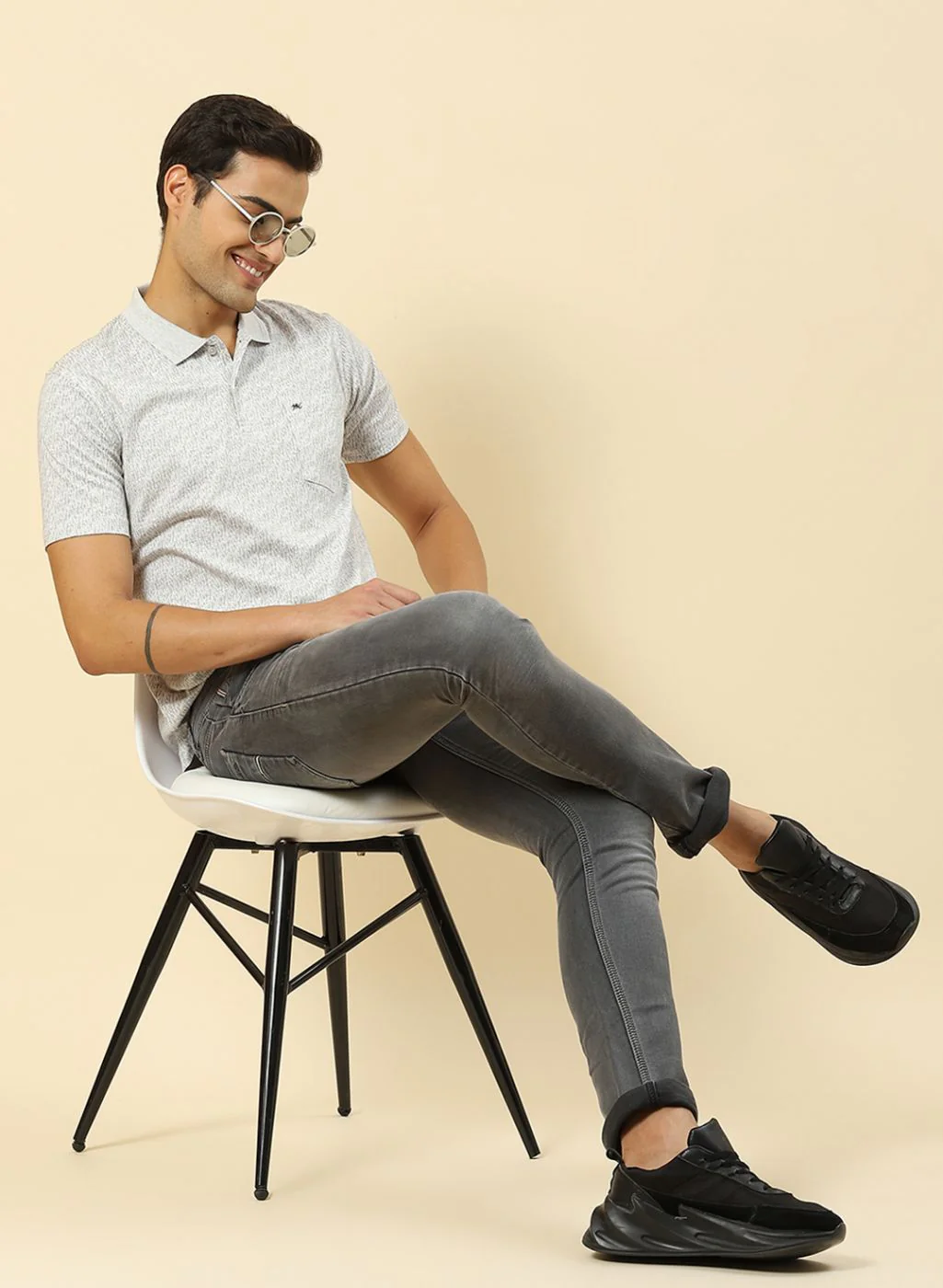 Men Grey Printed T-Shirt - Image 5