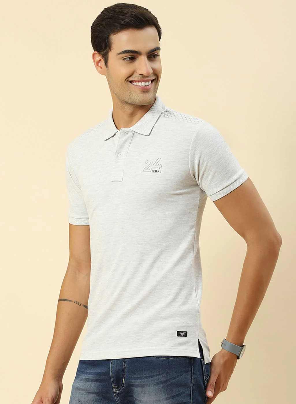 Men Grey Printed T-Shirt - Image 2