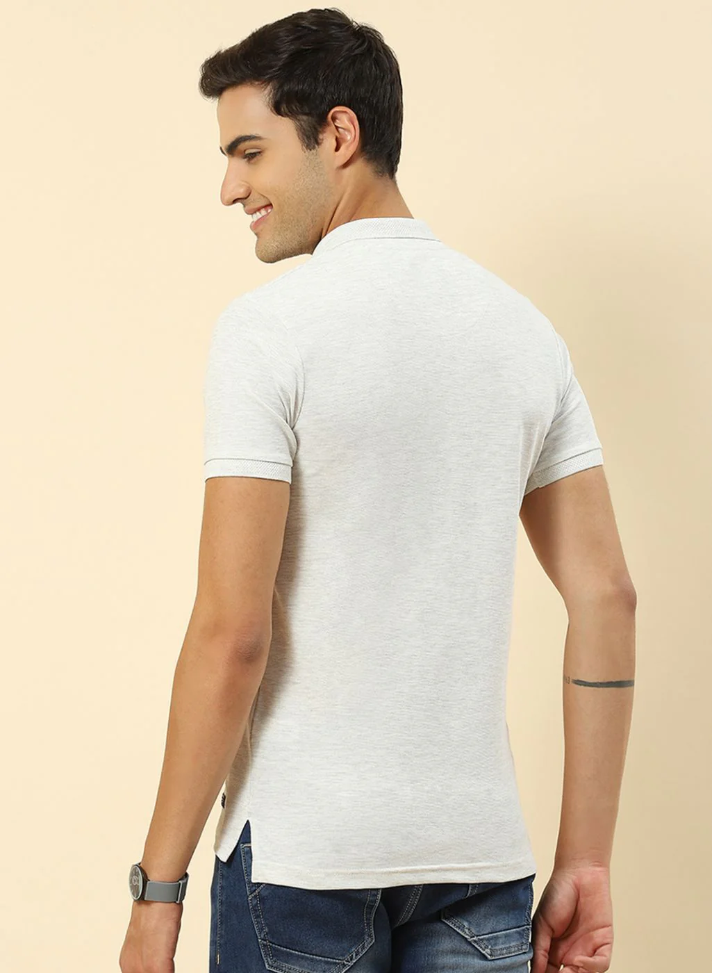 Men Grey Printed T-Shirt - Image 4