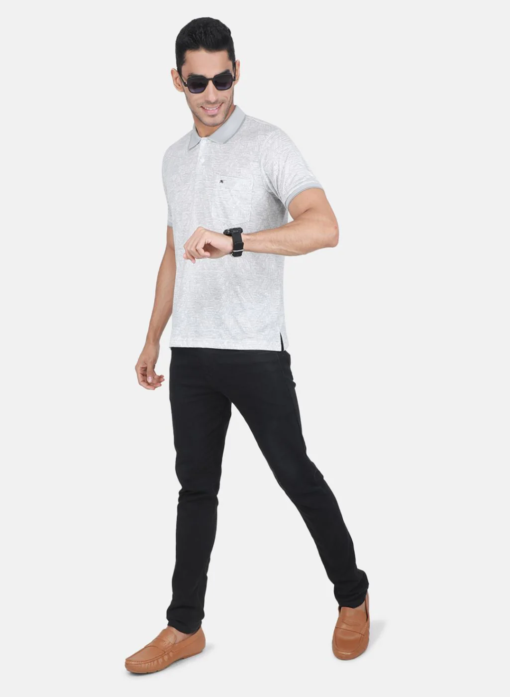 Men Grey Printed T-Shirt - Image 4