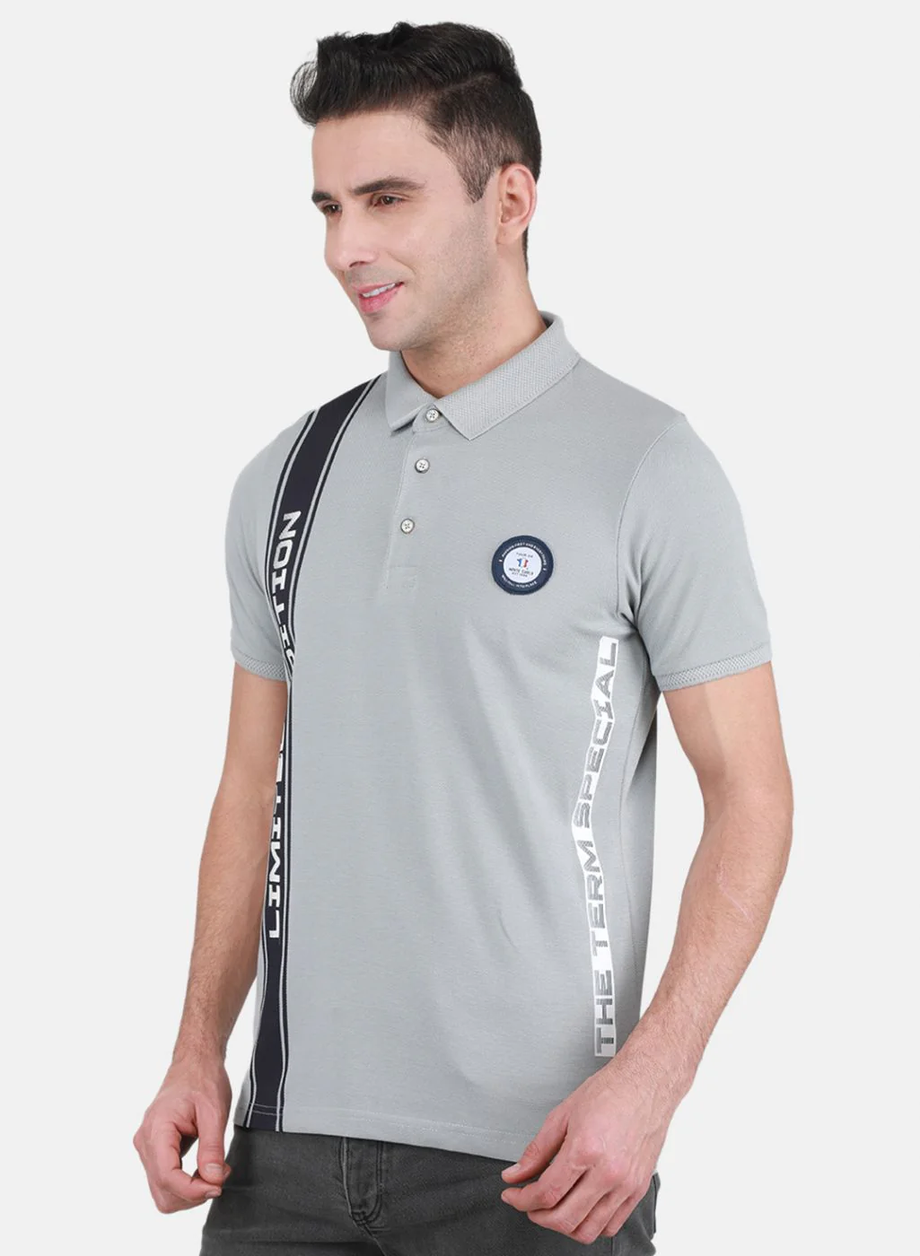 Men Grey Printed T-Shirt - Image 2