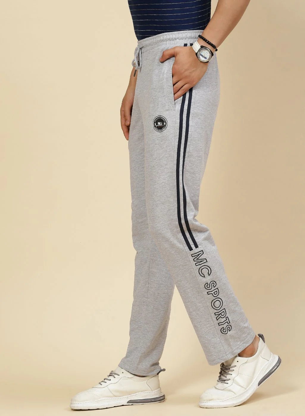 Men Grey Regular Fit Lower - Image 3