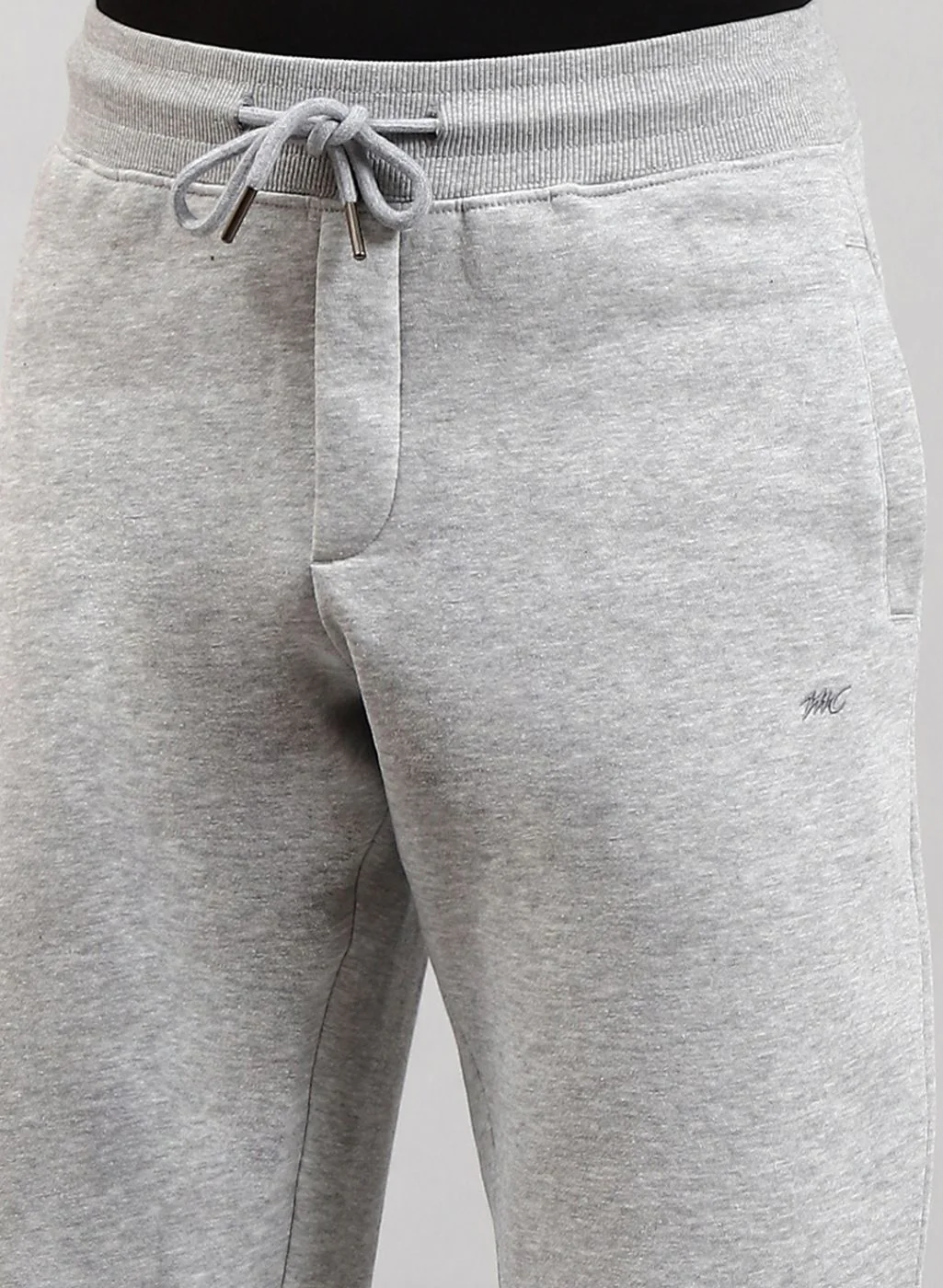 Men Grey Solid Cotton Blend Winter Lower - Image 6