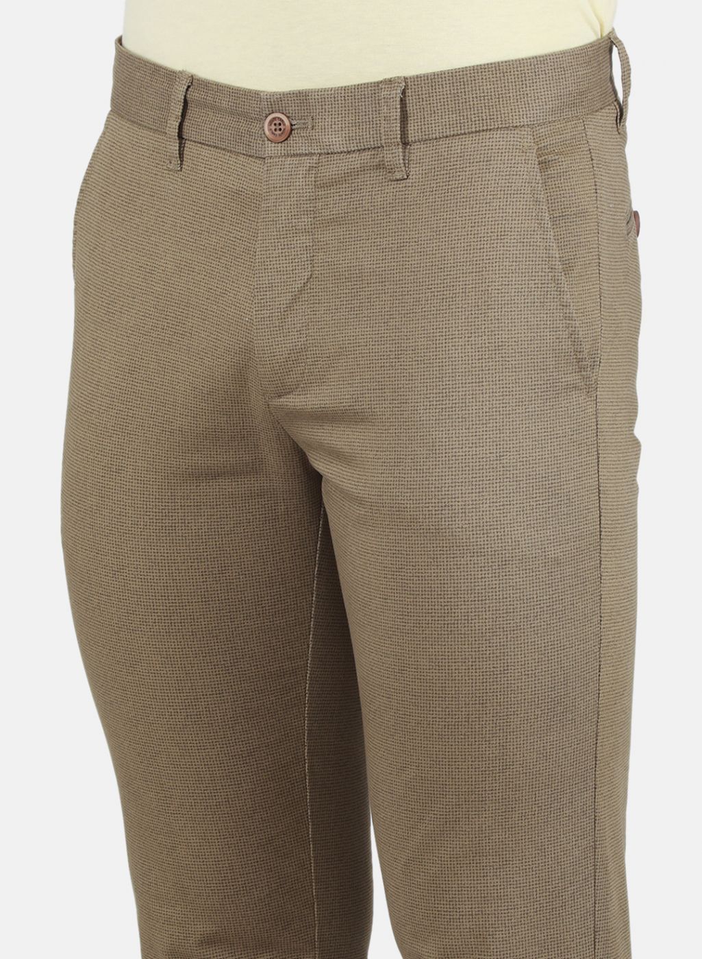 Men Khaki Regular Fit Trouser - Image 5