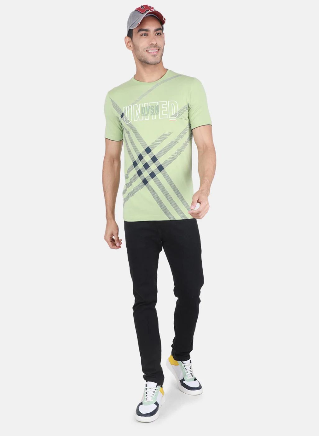 Men Light Green Printed T-Shirt - Image 4