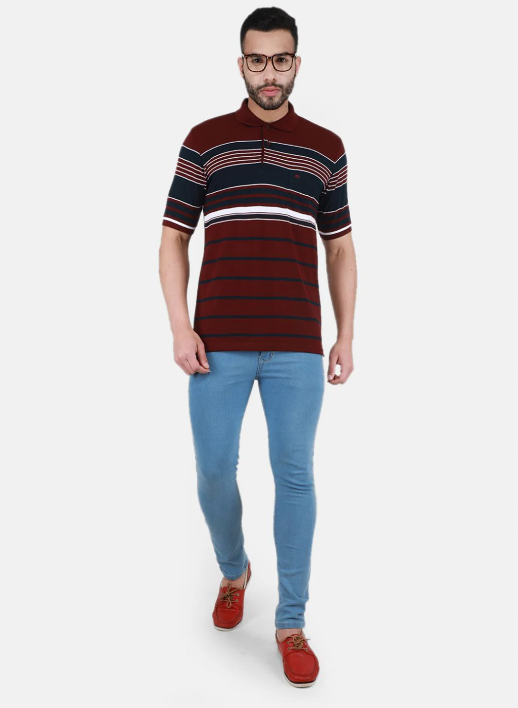 Men Maroon Printed T-Shirt - Image 4