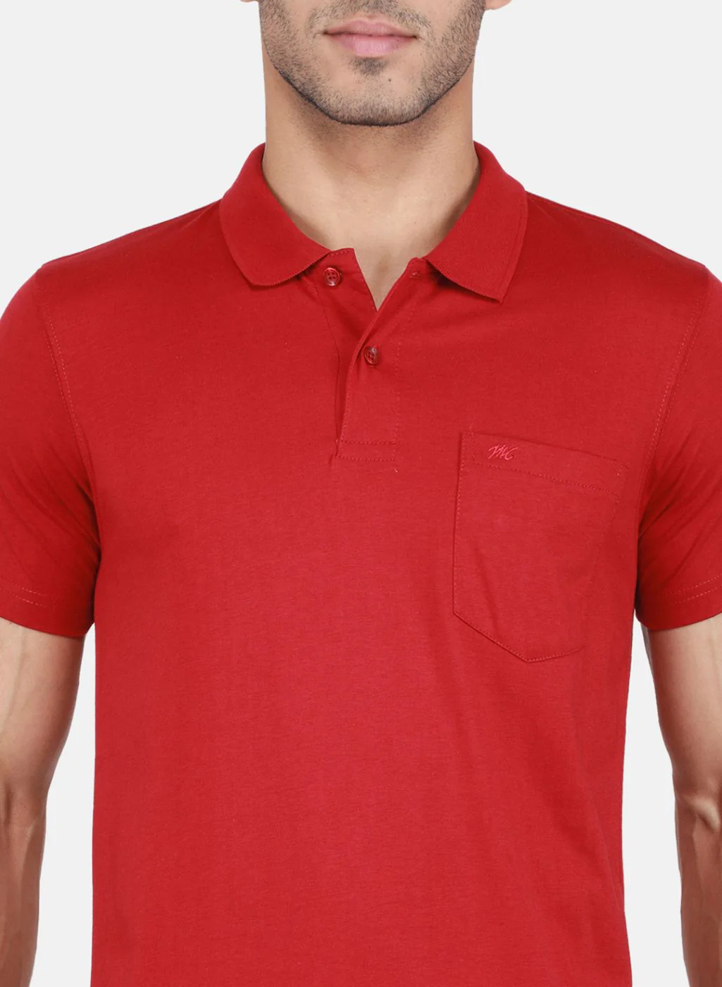 Men Maroon Solid T-Shirt - Image 5