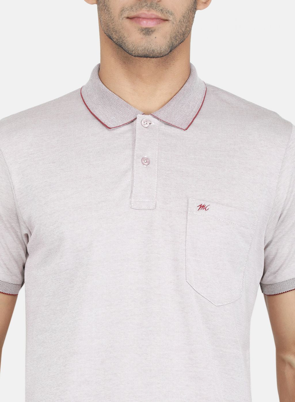 Men Maroon Solid T-Shirt - Image 5