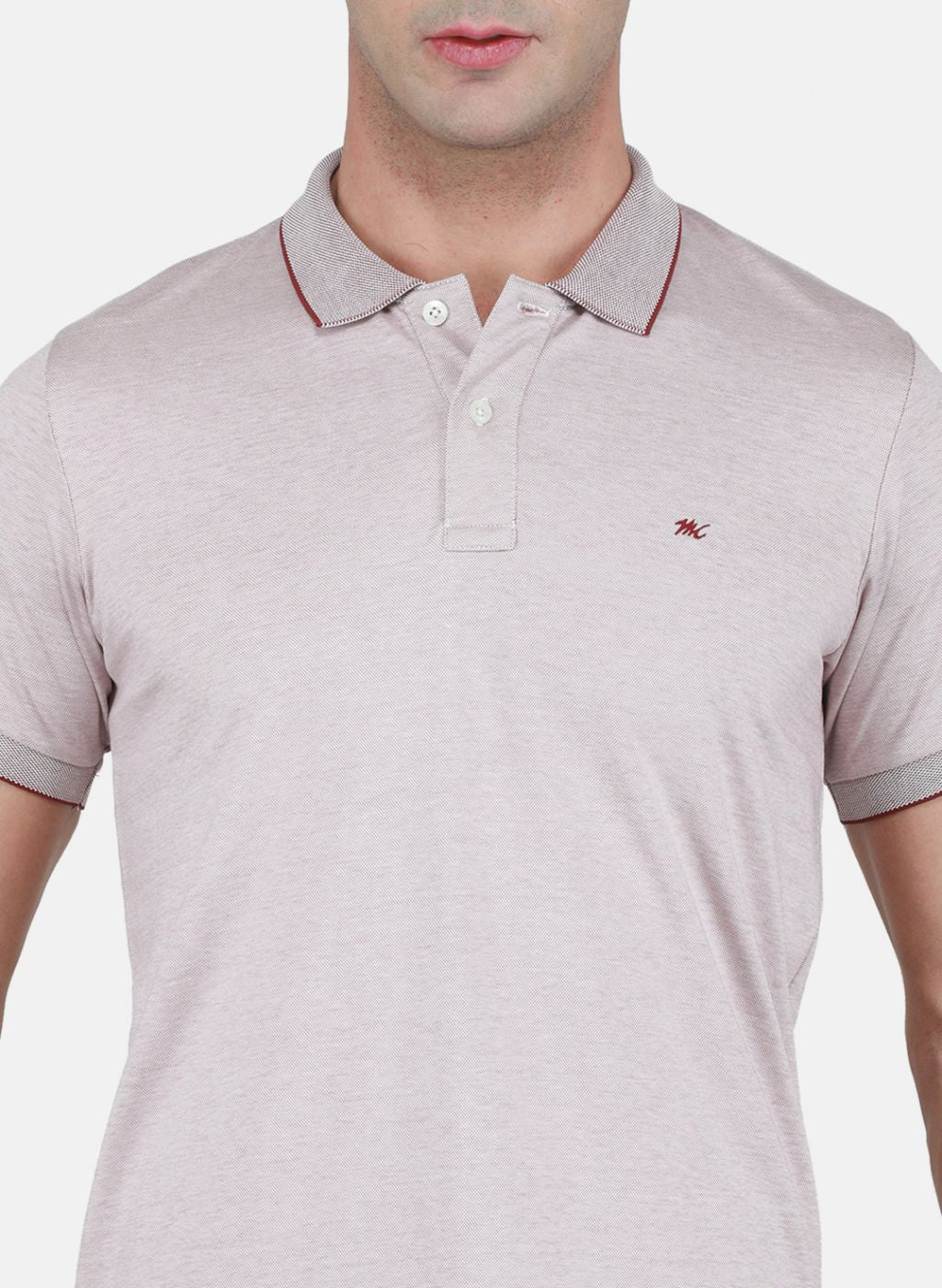 Men Maroon Solid T-Shirt - Image 5