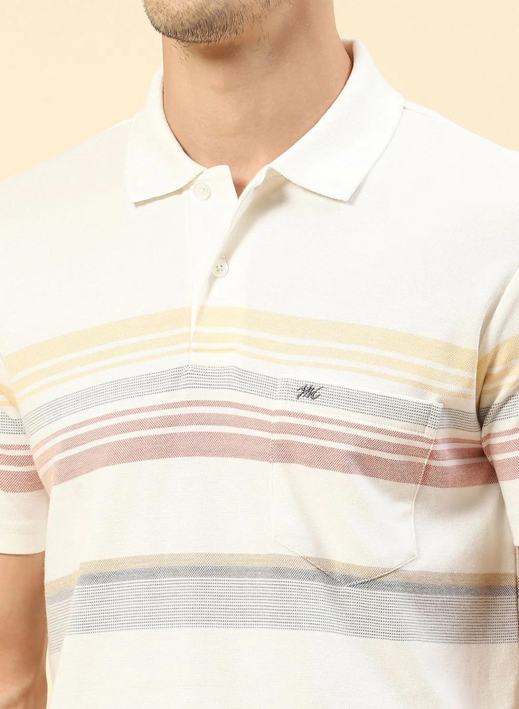 Men Maroon Stripe T-Shirt - Image 6