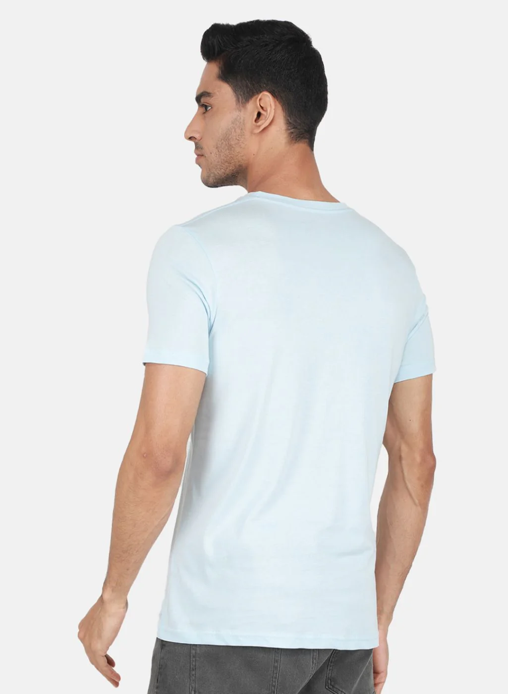 Men Multicolor Solid T-Shirt - Image 4