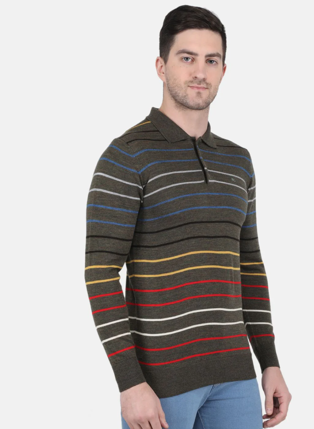 Men Multicolor Stripe T-Shirt - Image 6