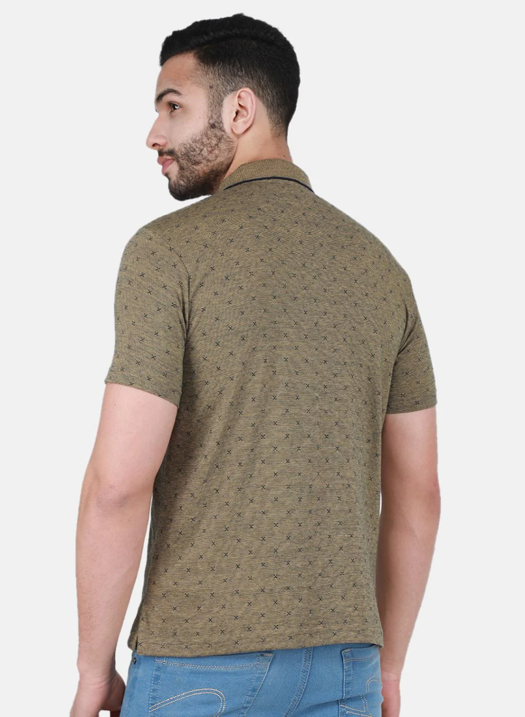 Men Mustard Printed T-Shirt - Image 3