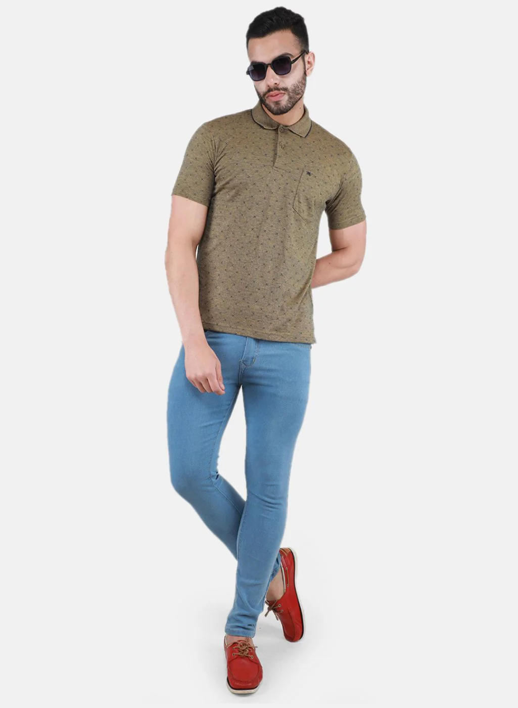 Men Mustard Printed T-Shirt - Image 4