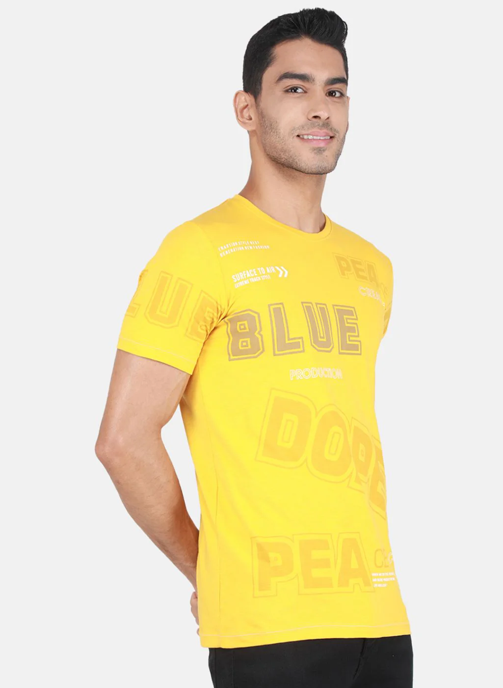 Men Mustard Printed T-Shirt - Image 6