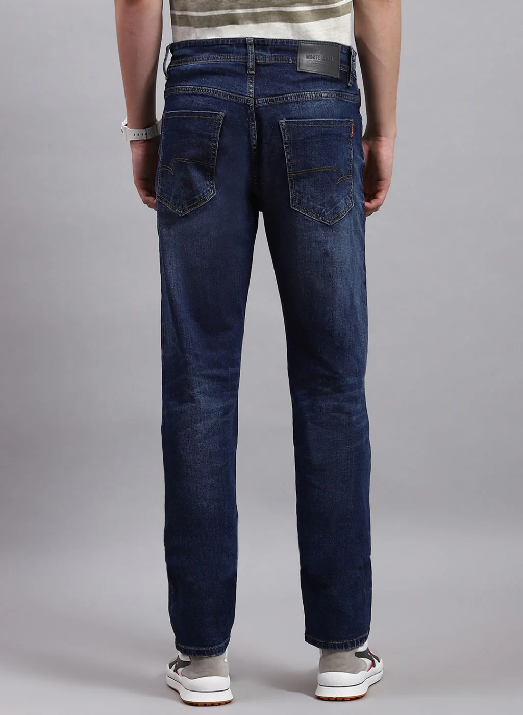 Men NAvy Blue NArrow Fit Denim - Image 5