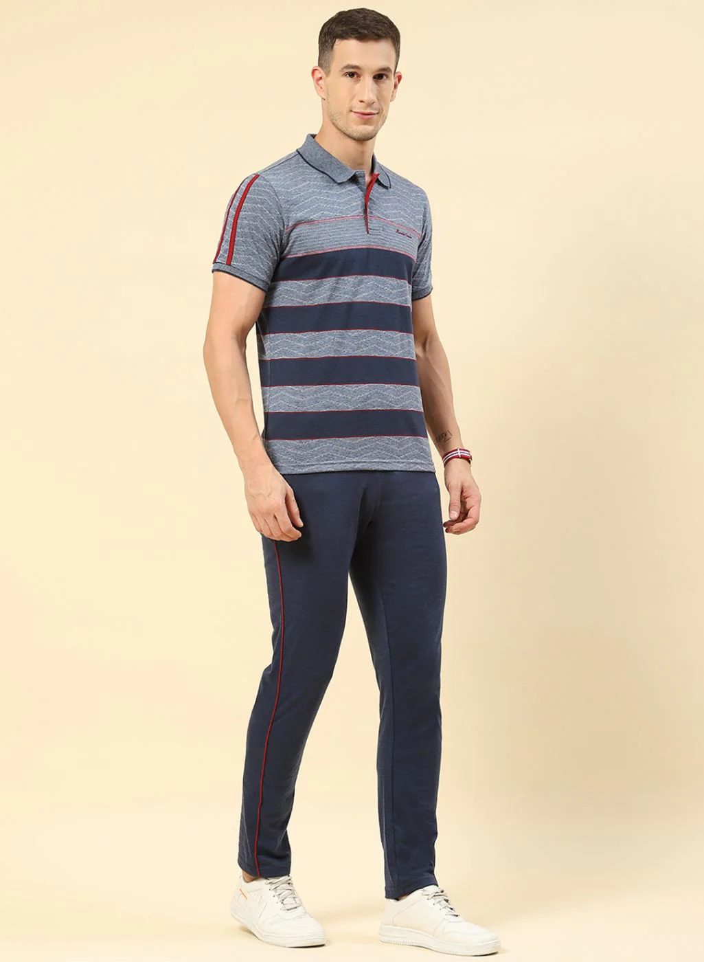Men NAvy Blue Printed Combo Set - Image 4
