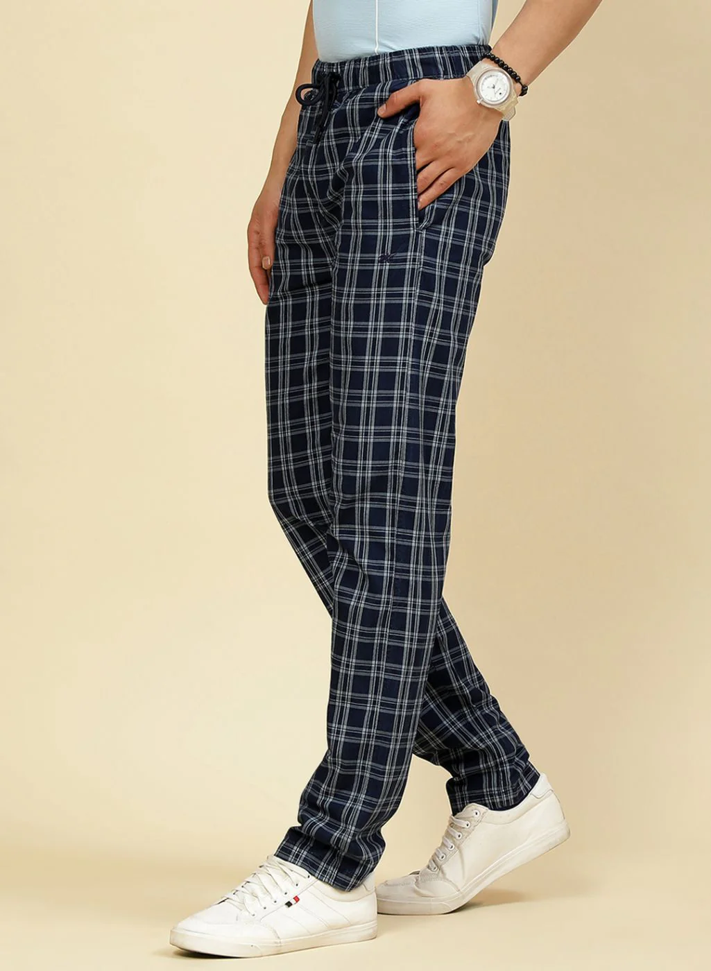 Men NAvy Blue Regular Fit Lower - Image 4