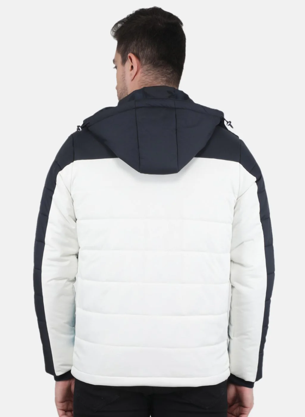 Men NAvy Blue Solid Jacket - Image 4
