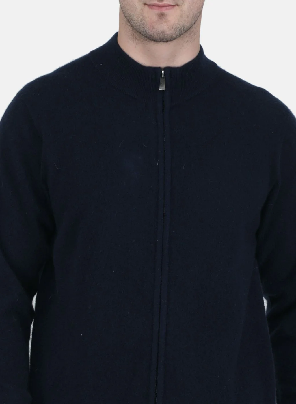 Men NAvy Blue Solid Pullover - Image 5