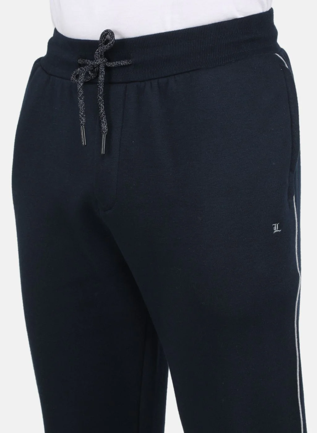 Men NAvy Blue Solid Tracksuit - Image 6