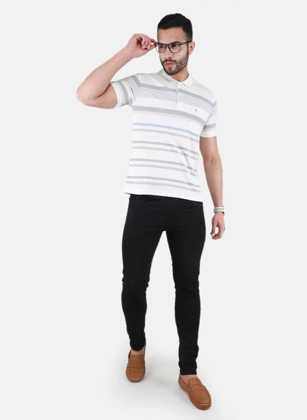 Men Off White & Red Printed T-Shirt - Image 4