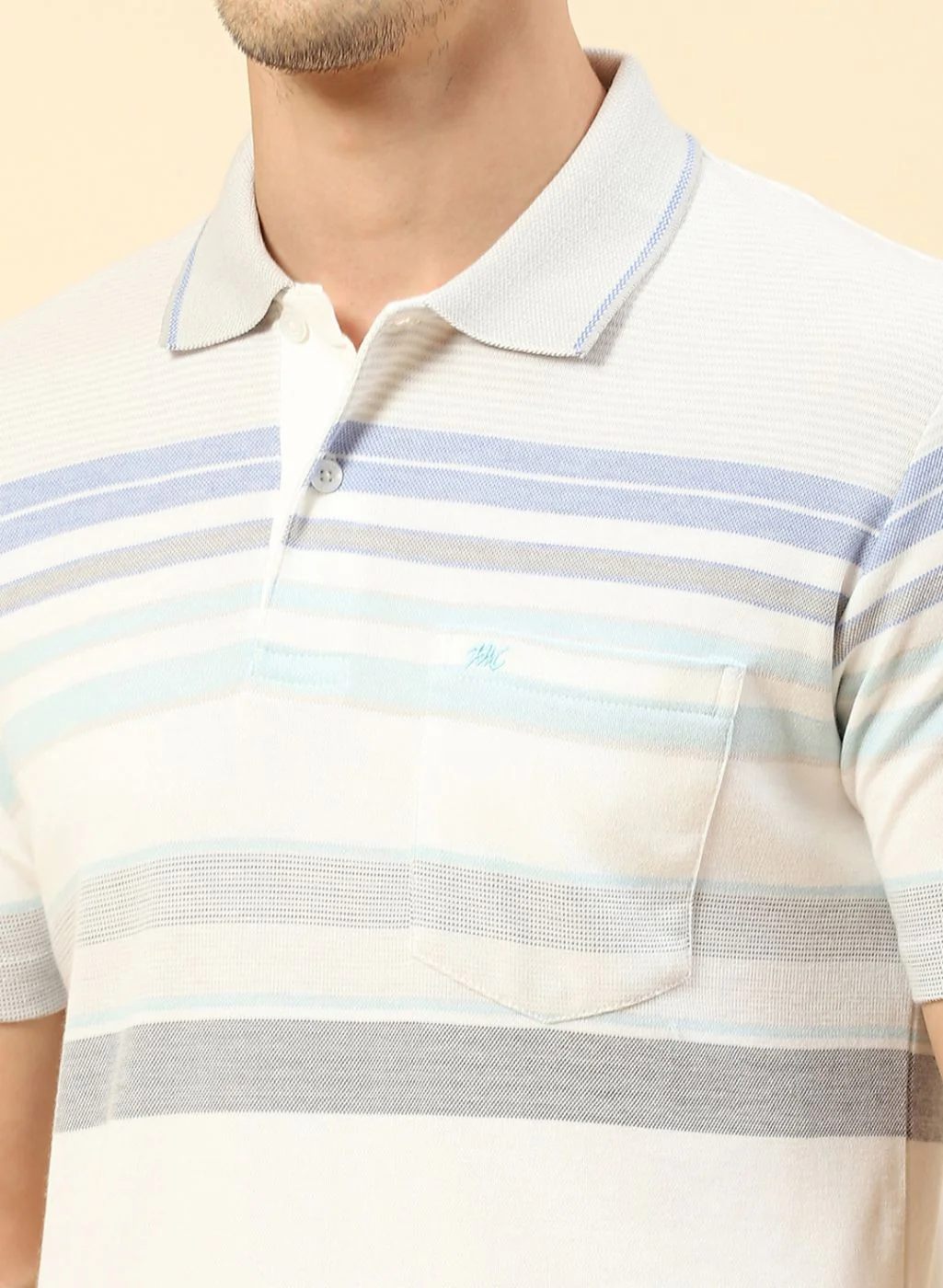 Men Off White Stripe T-Shirt - Image 6